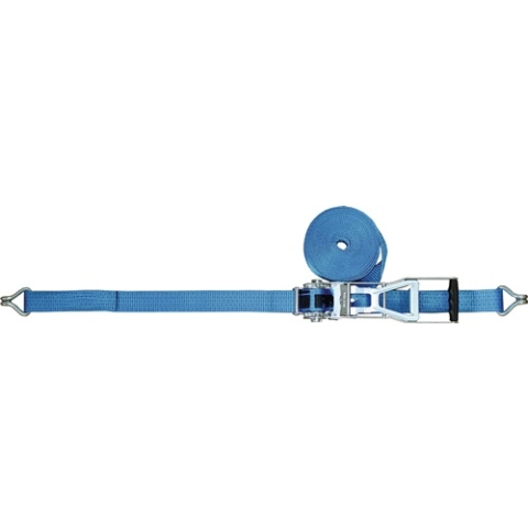 Promat Sjorband | DIN EN 12195-2 | lengte 8 m breedte 50 mm | met ratel met lange hendel + punthaak | LC omdr. 5000 daN - 4000365094 4000365094