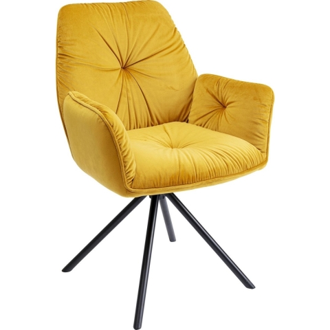 Kare Eetkamerstoel Met Armleuning Mila Yellow