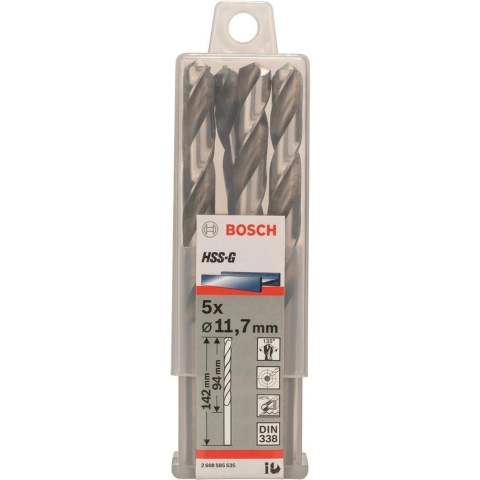 Bosch Accessoires Metaalboren HSS-G, Standard 11,7 x 94 x 142 mm 5st - 2608585535