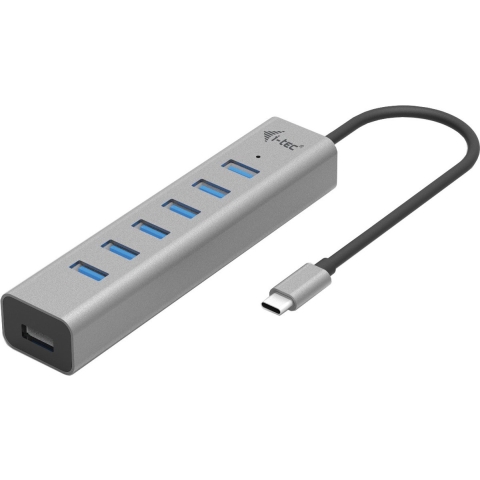 i-tec I-TEC USB-C Charging Metal HUB 7 Port USB-combi-hub Grijs
