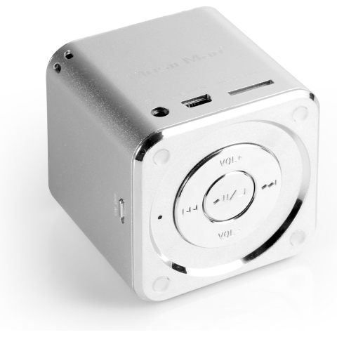 Mini-luidspreker Technaxx MusicMan Mini AUX, SD, USB Zilver