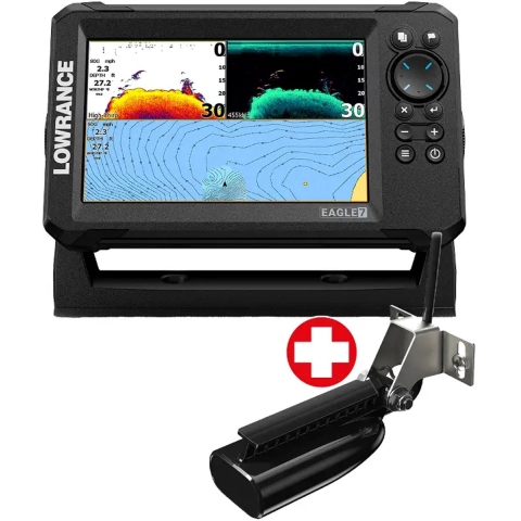Lowrance Eagle 7 met SplitShot HD transducer fish finder/kaartplotter
