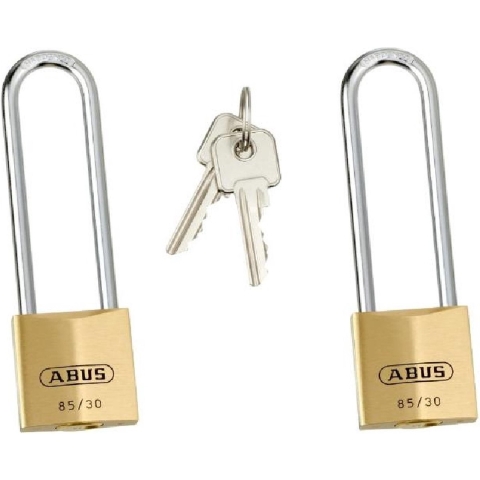 ABUS Cilinderhangslot | breedte slotlichaam 30 mm | messing gelijksluitend 0402 | 1 stuk - 4720 4720