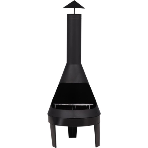 Hioshop Marongo tuin open haard, vreugdevuur staal zwart.