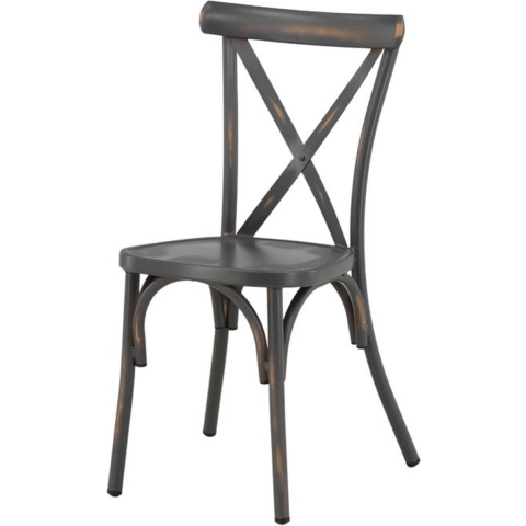 Venture Home Tablas Eetkamerstoel 48 x 88 x 48 - Donkergrijs - 2-pack