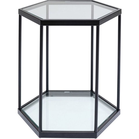 Kare Bijzettafel Comb Black