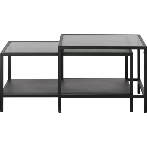 Nordic Home Olan glazen salontafel - zwart