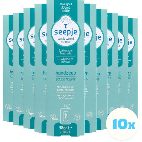 10x Seepje Handzeep Navulling Eucalyptus en Rozemarijn 38 gr