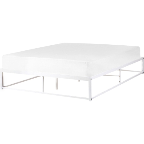 Beliani - VIRY - Tweepersoonsbed - Wit - 160 x 200 cm - Metaal