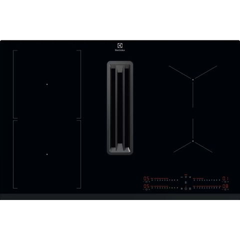 Electrolux 600 ComboHob met Bridge functie - Inductiekookplaat met afzuiging, 80 cm KCD83443CK