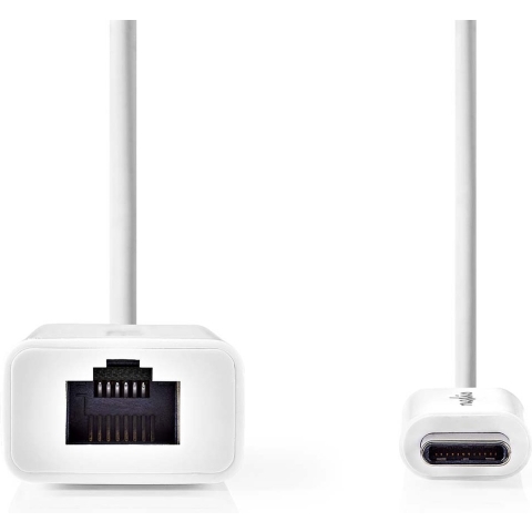 Nedis USB-netwerkadapter | 1000 Mbps | USB-C Male naar RJ45 Female | 0.2 m | 1 stuks - CCGB64950WT02 CCGB64950WT02