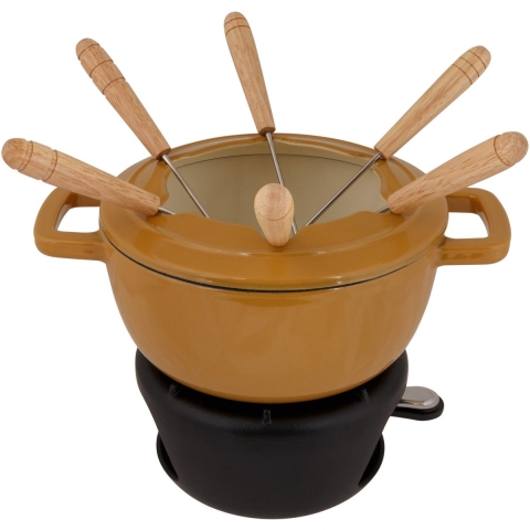 Cosy & Trendy Fondueset Fontestic Gietijzer Amber Gold - Ø 18 cm