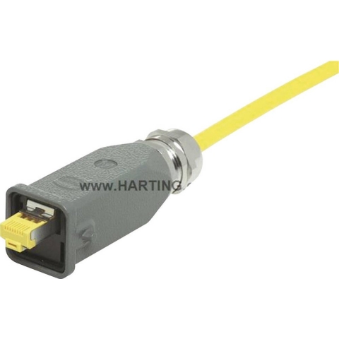 Harting Han® 3 A RJ45 10G Han 3 A RJ45 10 G-connector 09451151560 Stekker, recht Aantal polen: 8 Zwart 1 stuk(s)