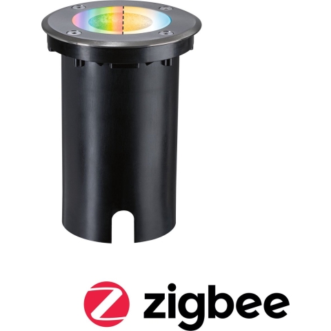 94845 Zigbee 3.0 Floor round Paulmann Home Inbouwlamp 4.9 W RGBW IJzer (geborsteld)