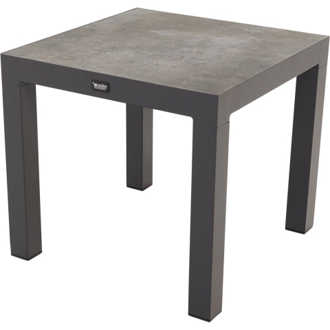 VDG Atlanta bijzettafel 50x50 cm. - antraciet - keramiek