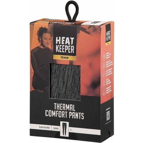 Thermo kleding set shirt en broek zwart melange dames maat S S -