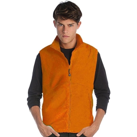 Fleece outdoor bodywarmer oranje voor heren 2XL -