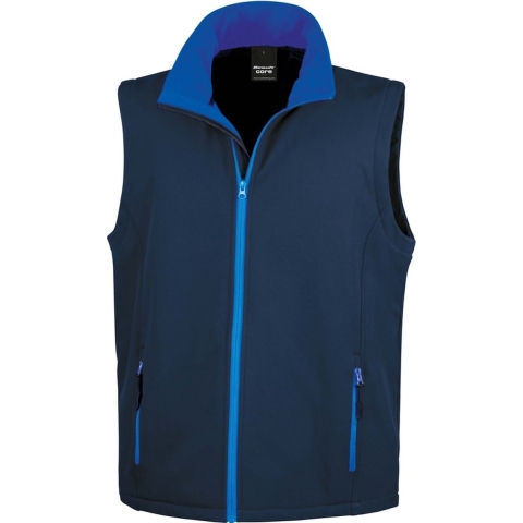 Softshell casual bodywarmer - heren - navy blauw - Outdoorkleding - wandelen/zeilen - Mouwloos vest M (38/50) -