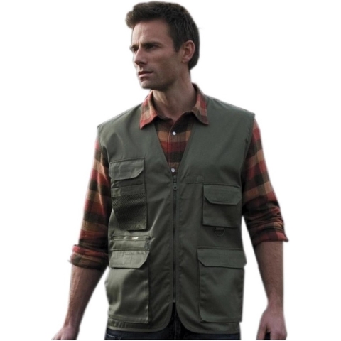 Outdoor/werk bodywarmer groen voor heren L (40/52) -
