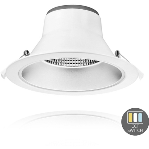 CCT LED downlighter wit reflector 15W Tri-White dimbaar - LED2509