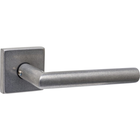 Intersteel Achterdeurbeslag Deurkruk Jura op Massieve Rozet 53x53x10 mm RVS Getrommeld