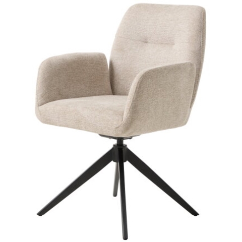 Giga Living - Eetkamerstoel Beige Metaal - Roxana
