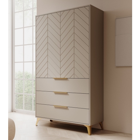 Meubella Kledingkast Xiano - Beige - 103 cm