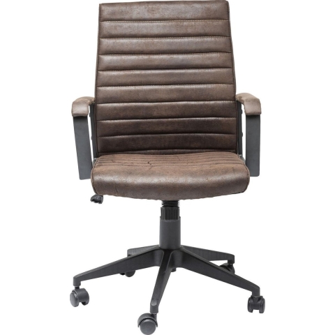 Kare Design Labora Low Bureaustoel - Bruin Kunstleer