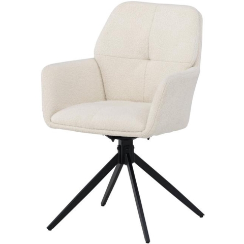 Svea - Lucetta eetkamerstoel - boucle - wit