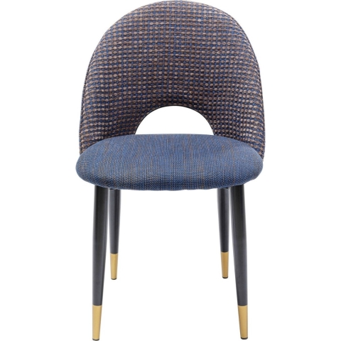 Kare Design Hudson Stoel - Set Van 2 - Stof Blauw