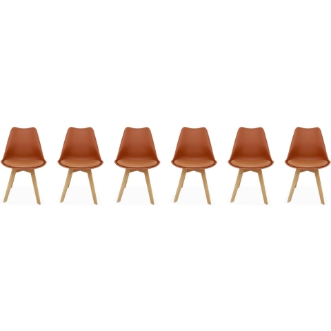 sweeek - Set van 6 eetkamerstoelen, 42x55x81cm