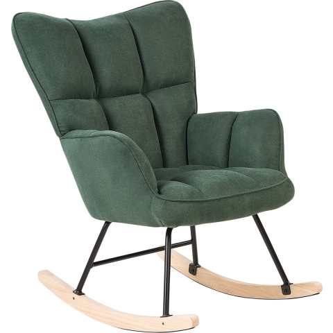 Beliani - OULU - Schommelstoel - Smaragdgroen - Polyester