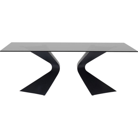 Kare Design Gloria Tafel 200 Cm Zwart Glas
