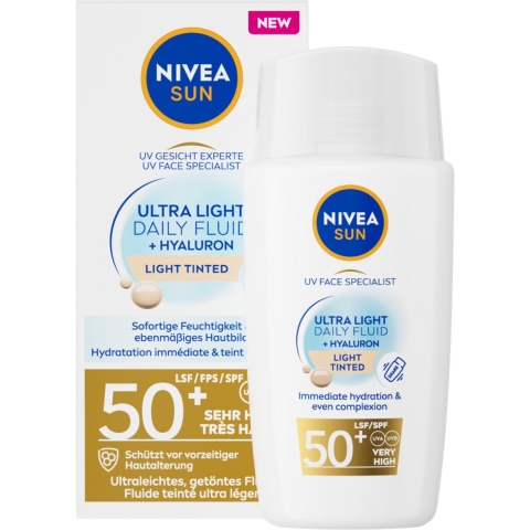 Nivea Sun UV Face Specialist Ultra Light Daily Fluid Light Tinted SPF 50+ 40 ml