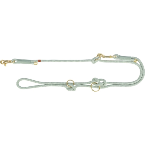 Trixie Trixie soft rope hondenriem verstelbaar saliegroen / mint