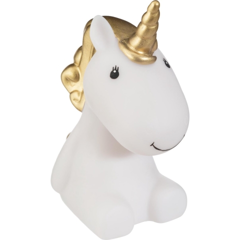 Nachtlampje LED - Unicorn XL - goud - kunststof - 27 x 15 x 30 cm - kinderkamer -