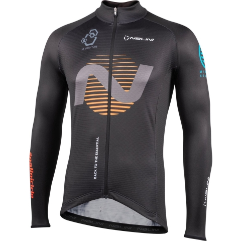 NALINI New Warm fietsshirt met lange mouwen, voor heren, Maat 2XL, Wielershirt,