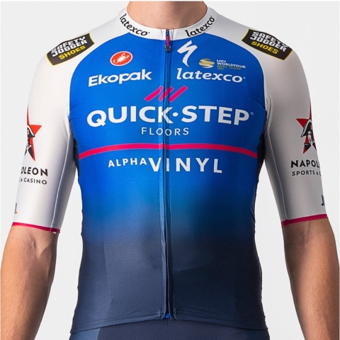 QUICK-STEP ALPHA VINYL Shirt met korte mouwen Aero Race 6.1 2022 fietsshirt met