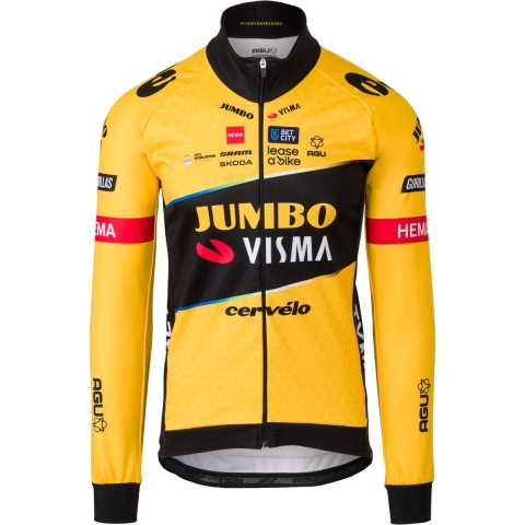 TEAM JUMBO VISMA Winterjack 2023 Thermojack, voor heren, Maat XL, Fiets jas,