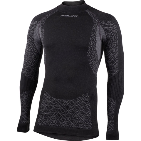 NALINI met lange mouwen Seamless Tech onderhemd, voor heren, Maat S-M