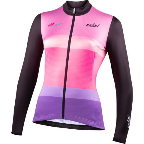 NALINI Dames Trui Lange Mouw Stripes damesfietsshirt met lange mouwen, Maat M,