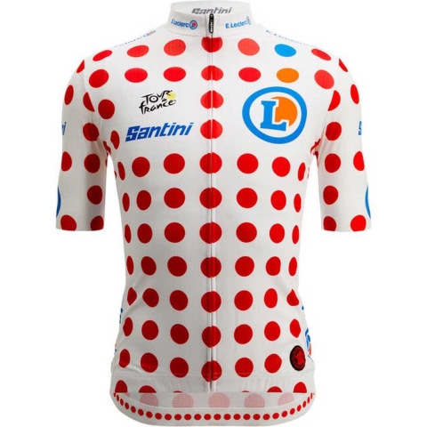 TOUR DE FRANCE Shirt met korte mouwen bolletjestrui 2024 fietsshirt met korte