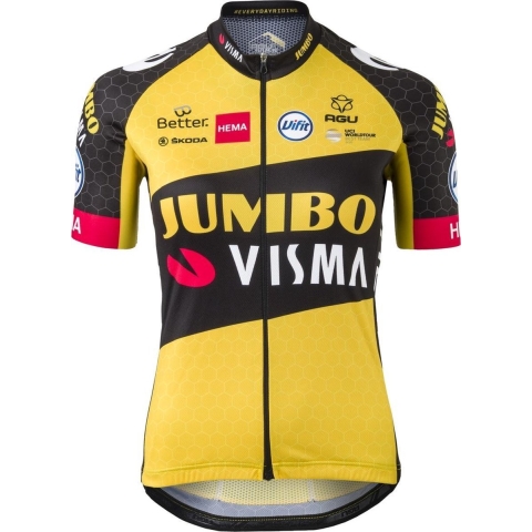 TEAM JUMBO-VISMA Dameshirt met korte mouwen 2021 damesfietsshirt, Maat L