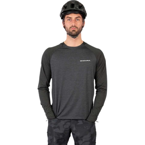 Fietsshirt met lange mouwen Singletrack bikeshirt, voor heren, Maat XL