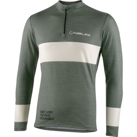 NALINI Shirt met lange mouwen New Wool bikeshirt, voor heren, Maat L,