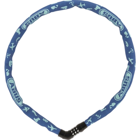 Abus Kettingslot - 4804C Symbolen - 75 cm - Blauw - Abus - OneSize - Veiligheidsapparatuur