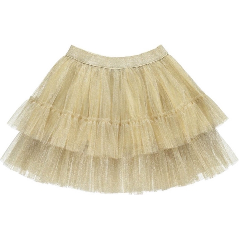 MarMar Kerst Tule Rok - Dancer Tutu - Goud - MarMar - 1½ jaar (86) - Rok
