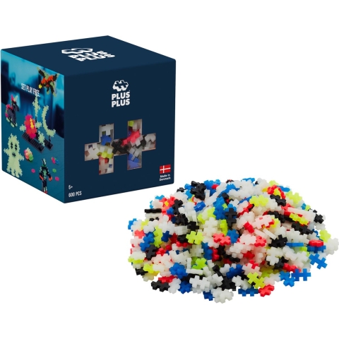 Plus-Plus - 600 st. - Glow In The Dark - Plus-Plus - OneSize - Blokken