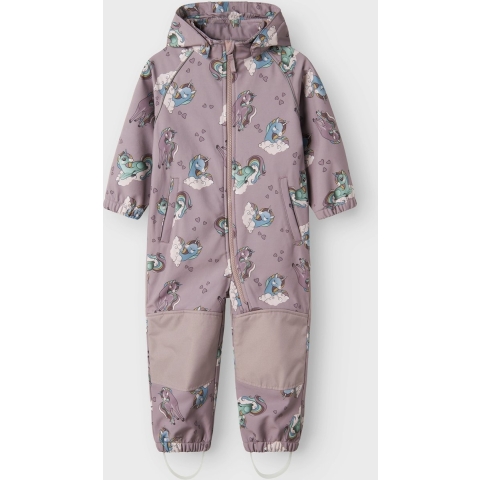 Name It Softshellpak m. Fleece - Noos - NmfAlfa08 - Purple Dov - Name It - 3 jaar (98) - Softshell