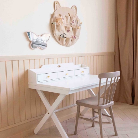 Cam Cam Bureau - Luca - 90x59x77 cm - Wit - Cam Cam - OneSize - Tafel